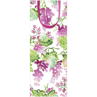 Caspari Grapevines Bottle Bag 5"L x 3.5"W x 13"H - includes 1 bag 10164B4
