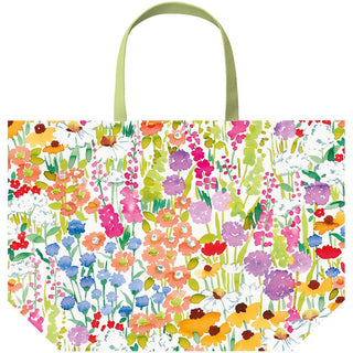 Caspari Primavera Small Tote Gift Bag - 8.5"L x 5.75"H x 2.5"W - includes 1 bag 10169B11