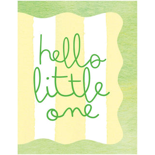 Caspari Hello Little One Stripe Gift Enclosure Cards - includes 4 cards & envelopes 10175ENC