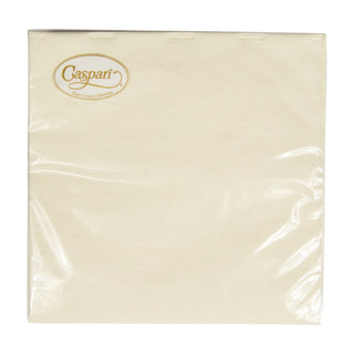 Caspari Paper Linen Ivory Napkin Solid Airlaid Cocktail-15 In 101CG