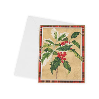 Caspari Holly Boxed Christmas Cards - 16 Cards & 16 Envelopes 102223