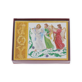 Caspari Joy Angels Large Boxed Christmas Cards - 16 Cards & 16 Envelopes 102305