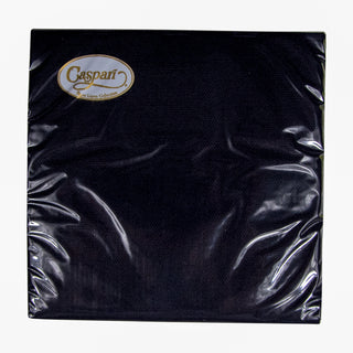 Caspari Paper Linen Black Napkin Solid Airlaid Cocktail-15 In 102CG