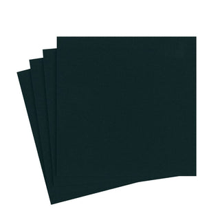 Caspari Paper Linen Black Napkin Solid Airlaid Cocktail-15 In 102CG