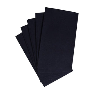 Caspari Paper Linen Black Guest Towels Solid Airlaid - 12 In 102GG