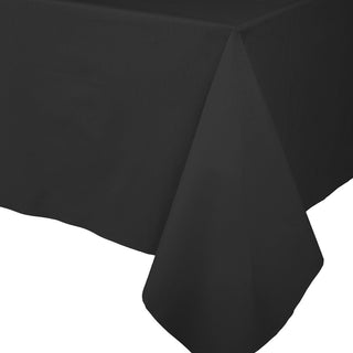 Caspari Paper Linen Black Solid Airlaid Tablecover 5.2'X8.2 102TCL