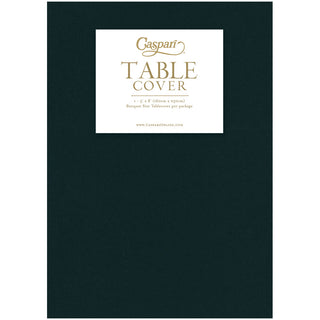 Caspari Paper Linen Black Solid Airlaid Tablecover 5.2'X8.2 102TCL