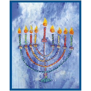 Caspari Festive Menorah Petite Boxed Holiday Cards - includes 15 cards & envelopes 103026