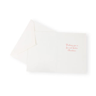 Caspari Elf Holding Wreath Small Boxed Christmas Cards - includes 15 cards & envelopes 103102