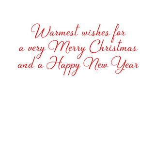 Caspari House With Wreaths On Fence Small Boxed Christmas Cards - 15 Christmas Cards & 15 Envelopes 103111