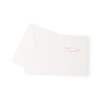 Caspari Decorated Staircase And Christmas Tree Classic Boxed Christmas Cards - includes 15 cards & envelopes 103212