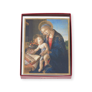 Caspari Madonna Of The Book Boxed Christmas Cards - 16 Christmas Cards & 16 Envelopes 103213