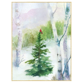 Personalization by Caspari Cardinal In Woodland Personalized Christmas Cards 103217PG