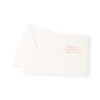 Caspari Santa At The Fireplace Boxed Christmas Cards - 16 Christmas Cards & 16 Envelopes 103220