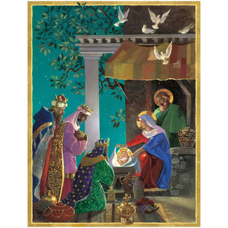 Caspari Gifts of the Three Kings Classic Boxed Christmas Cards - includes 15 cards & envelopes 103223