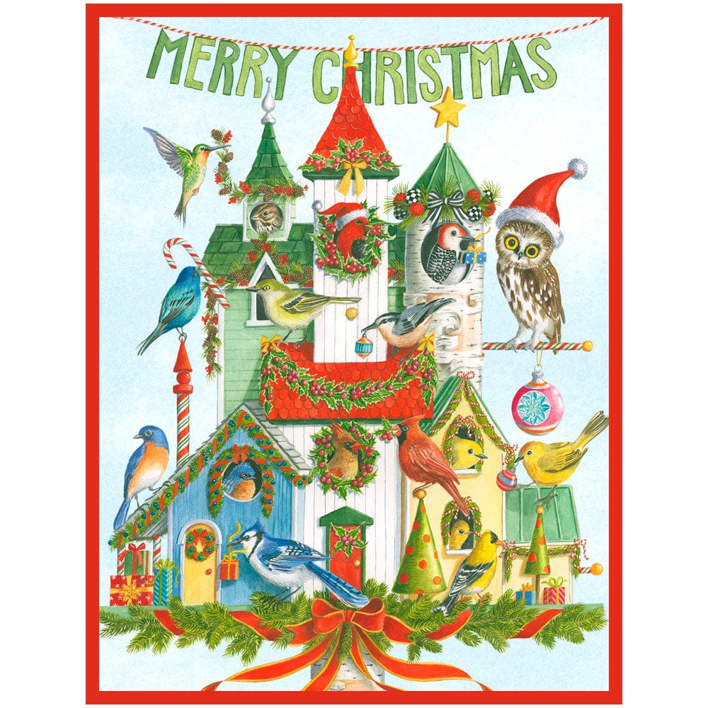 Christmas Birdhouse Personalized Christmas Cards Caspari Caspari Christmas Cards
