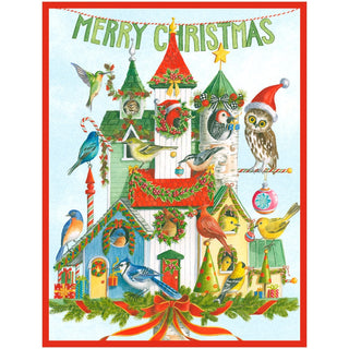 Personalization by Caspari Christmas Birdhouse Personalized Christmas Cards 103227PG