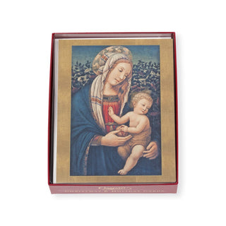 Caspari Madonna And Child Large Boxed Christmas Cards - 16 Christmas Cards & 16 Envelopes 103305