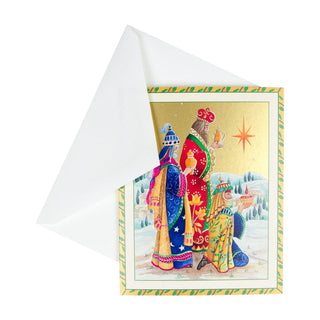 Caspari Three Wise Men Petite Boxed Christmas Cards - includes 15 cards & envelopes 104003