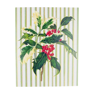 Caspari Holly Sprig Petite Boxed Christmas Cards - includes 15 cards & envelopes 104005