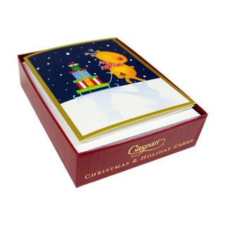 Caspari Ursli  Petite Boxed Christmas Cards - includes 15 cards & envelopes 104012