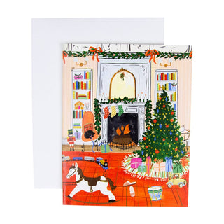 Caspari Christmas At Home Petite Boxed Christmas Cards - includes 15 cards & envelopes 104013