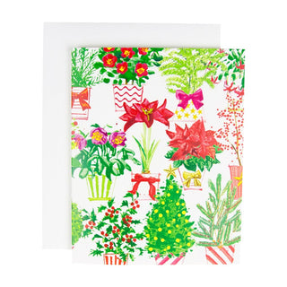 Caspari Christmas Flower Market Petite Boxed Christmas Cards - includes 15 cards & envelopes 104017