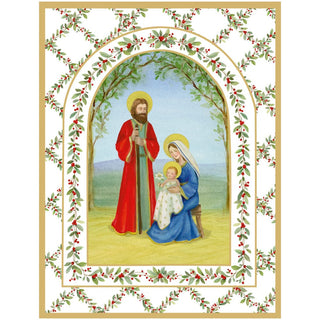 Caspari Nativity With Decorated Arch Classic Boxed Christmas Cards - includes 15 cards & envelopes 104204