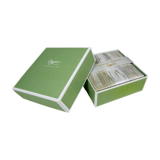 Caspari Faux Bois Birch-Paper Linen Napkin Box Cocktail-Airlaid 10420B