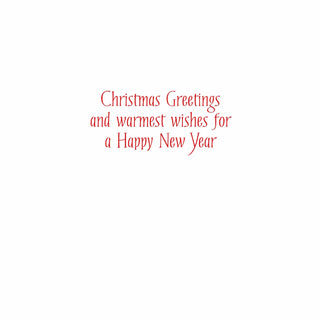Caspari Christmas Tree with Ceramic Ornaments Large Boxed Christmas Cards - includes 15 cards & envelopes 104305