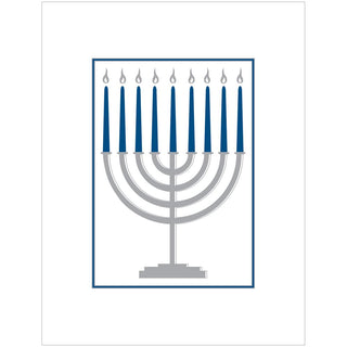 Caspari Menorah Foil Embossed Large Boxed Christmas Cards - includes 10 Cards & Envelopes 104308
