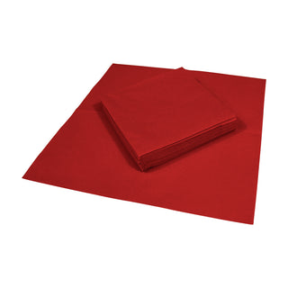 Caspari Paper Linen Red Napkin Solid Airlaid Cocktail-15 In 104CG