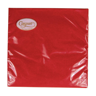 Caspari Paper Linen Red Napkin Solid Airlaid Cocktail-15 In 104CG