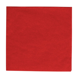 Caspari Paper Linen Red Napkin Solid Airlaid Cocktail-15 In 104CG