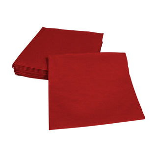 Caspari Paper Linen Red Napkin Solid Airlaid Cocktail-15 In 104CG