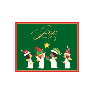 Caspari Joyous Baby Angels Petite Boxed Christmas Cards - includes 15 cards & envelopes 105006