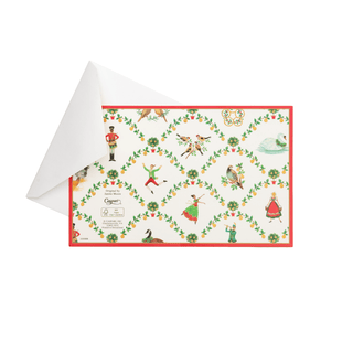 Caspari On The Twelfth Day Petite Boxed Christmas Cards - includes 15 cards & envelopes 105008