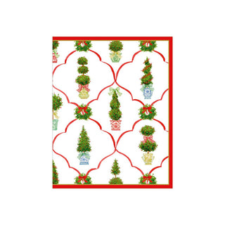 Caspari Petit Jardin De Noel Petite Boxed Christmas Cards - includes 15 cards & envelopes 105010