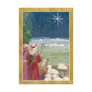 Caspari The Shepherds' Field Small Boxed Christmas Cards - includes 15 cards & envelopes 105102