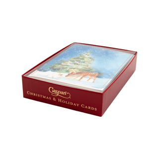 Caspari Christmas Fauna Small Boxed Christmas Cards - includes 15 cards & envelopes 105103