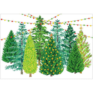 Caspari LIGHTED CHRISTMAS TREE CHRISTMAS CARD BOX B SIZE 15 IN 105108