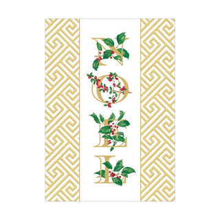 Caspari Botanical Noel And Fretwork Small Boxed Christmas Cards - includes 15 cards & envelopes 105109