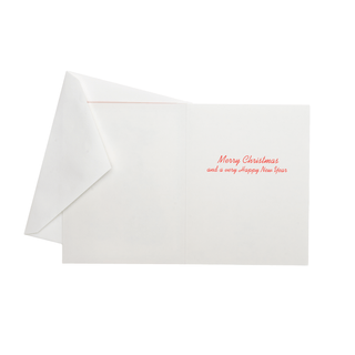 Caspari Santa Carrying Tree Classic Boxed Christmas Cards - includes 15 cards & envelopes 105209