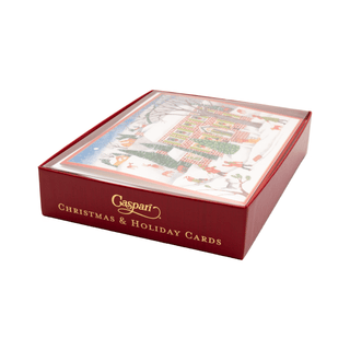 Caspari Snow Fun Classic Boxed Christmas Cards - includes 15 cards & envelopes 105211
