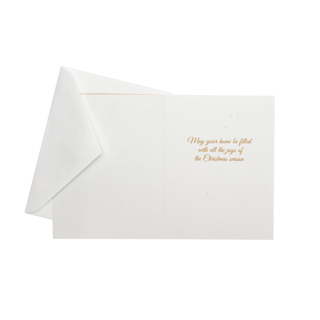 Caspari Golden Christmas Tree And Staircase Classic Boxed Christmas Cards - includes 15 cards & envelopes 105213