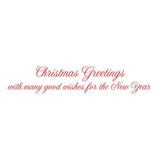 Caspari White Pine And Red Bow Wreath Classic Boxed Christmas Cards - includes 15 cards & envelopes 105214