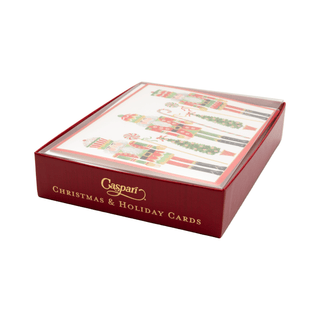 Caspari Row Of Nutcrackers Classic Boxed Christmas Cards - includes 15 cards & envelopes 105216