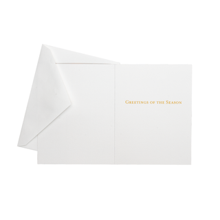 Caspari Reindeer Tartan Foil Classic Boxed Christmas Cards - includes 10 cards & envelopes 105219