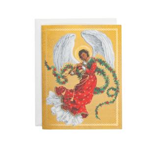 Caspari Angel With Garland Large Boxed Christmas Cards - includes 15 Boxed Christmas Cards 105302
