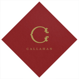 Personalization by Caspari Cranberry Paper Linen Personalized Cocktail Napkins 108CGPG